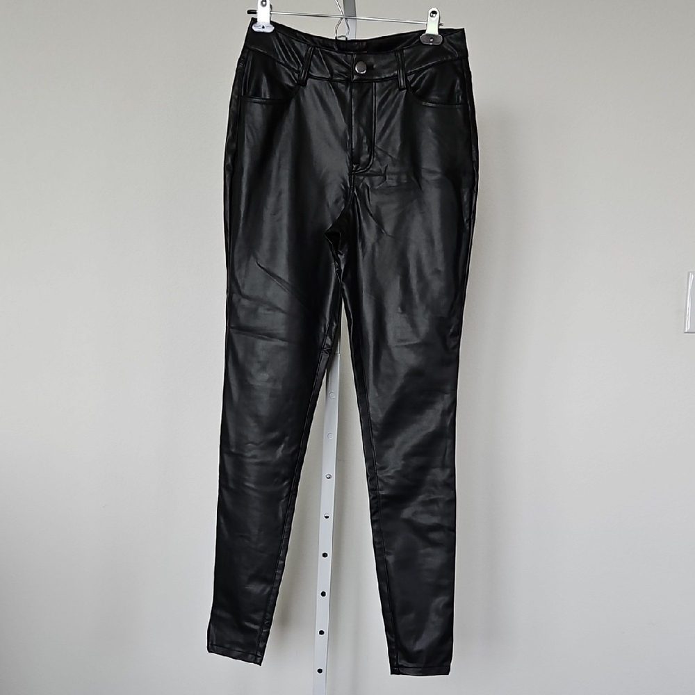 Black Faux Leather Pants